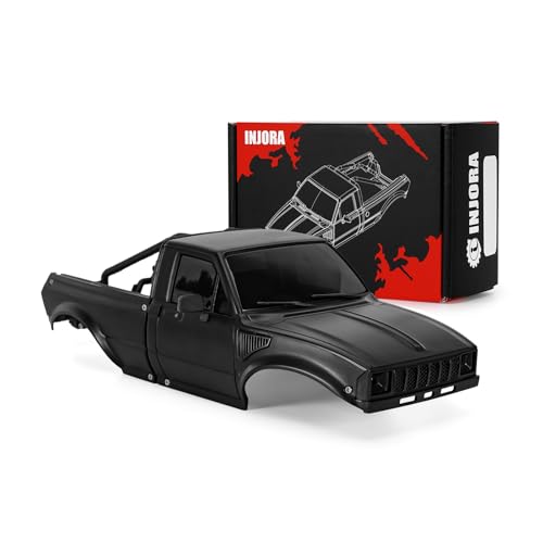 INJORA IR60-24 Pickup Hardbody Schale Karosserie mit Bettrahmen für 1/24 RC Crawler Axial SCX24 C10 Bronco Deadbolt Wrangler von INJORA