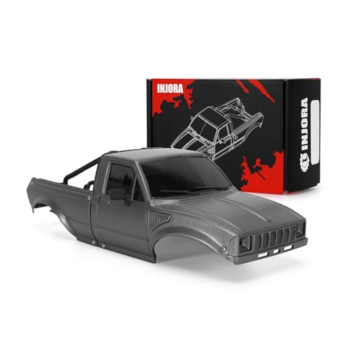 INJORA IR60-24 Pickup Hardbody Schale Karosserie mit Bettrahmen für 1/24 RC Crawler Axial SCX24 C10 Bronco Deadbolt Wrangler von INJORA