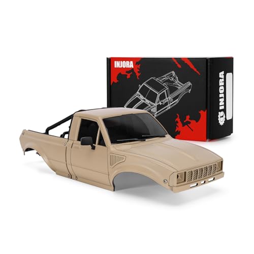 INJORA IR60-24 Pickup Hardbody Schale Karosserie mit Bettrahmen für 1/24 RC Crawler Axial SCX24 C10 Bronco Deadbolt Wrangler von INJORA