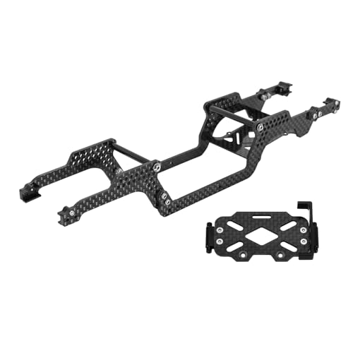 INJORA LCG Carbon Fiber Chassis Frame Kit mit Batterieablage für 1/18 TRX4M Defender Bronco K10 F150 RC Crawler Upgrade von INJORA