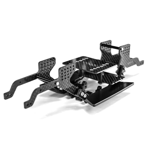 INJORA LCG Carbonfaser Chassis Kit mit Rock Sliders Seitenpedalen für 1/18 RC Crawler Redcat Ascent-18 Upgrade von INJORA