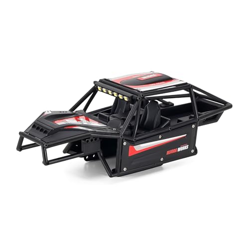 INJORA Nylon Buggy Karosserie Chassis Kit mit Licht für 1/18 RC Crawler TRX4M Upgrade von INJORA