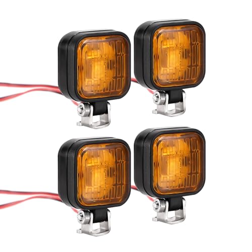 INJORA Quadratische LED-Leuchten mit Halterung für RC-Autos, 12,8 mm INJORA Quadratische LED-Leuchten mit Halterung für RC-Autos, 12,8 mm von INJORA