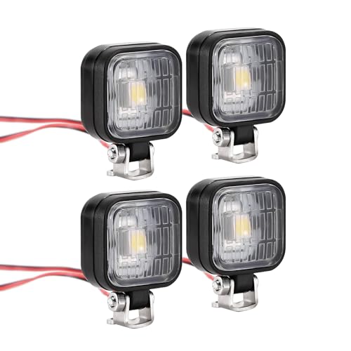 INJORA Quadratische LED-Leuchten mit Halterung für RC-Autos, 12,8 mm INJORA Quadratische LED-Leuchten mit Halterung für RC-Autos, 12,8 mm von INJORA
