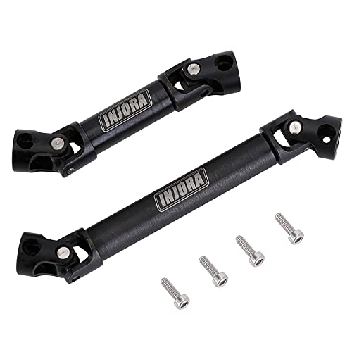 INJORA Raupen Antriebswelle Gehärteter Stahl für SCX24 C10 JLU Bronco Base Camp Upgrate Teile, 2PCS von INJORA