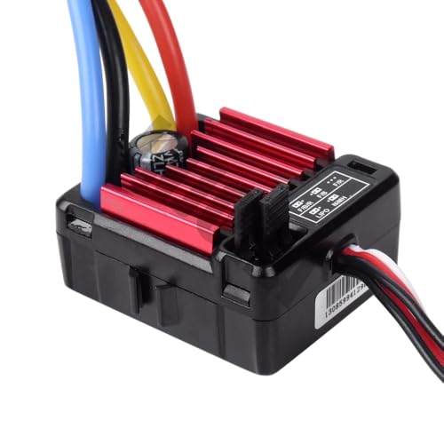 INJORA RC Drehzahlregler 60A Wasserdichtes Brushed ESC mit 6V/3A BEC RC Zubehör für 1:10 RC Modell RC Auto von INJORA