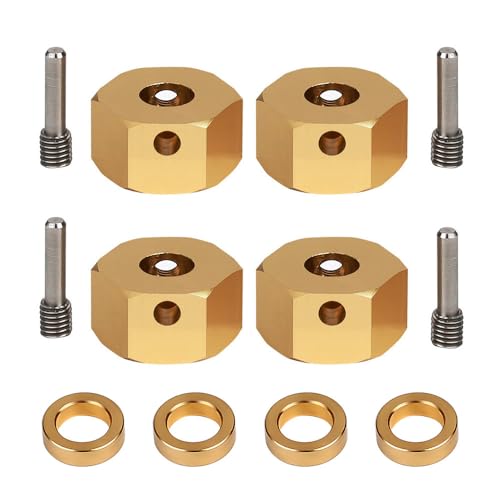 INJORA RC Hex Adapter 12mm 4pcs RC Mitnehmer für 1/10 RC Crawler Axial SCX10 III AXI03007 (6mm) von INJORA