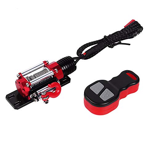 INJORA RC Winch RC Winde mit Fernbedienung RC Zubehör für 1:10 RC Crawler Car Traxxas TRX4 Axial SCX10 90046 RC4WD D90 von INJORA