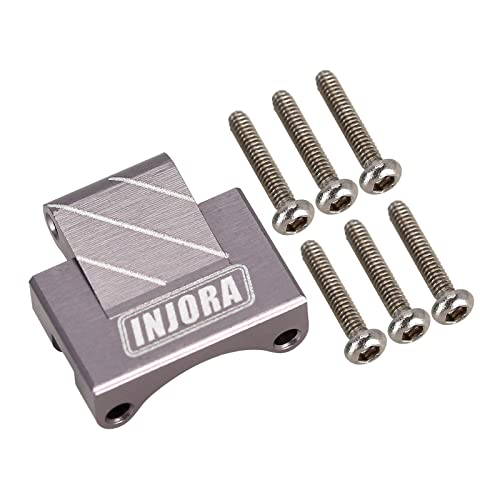 INJORA Rear Axle Truss Upper Link Mount CNC Aluminium Zubehör für Axial SCX24 C10 JLU Gladiator Bronco Upgrade Teil(Grau) von INJORA