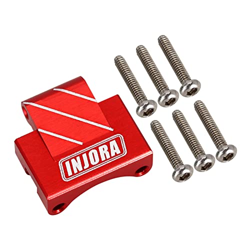 INJORA Rear Axle Truss Upper Link Mount CNC Aluminium Zubehör für Axial SCX24 C10 JLU Gladiator Bronco Upgrade Teil(Rot) von INJORA