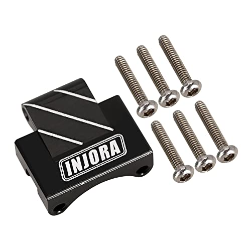 INJORA Rear Axle Truss Upper Link Mount CNC Aluminium Zubehör für Axial SCX24 C10 JLU Gladiator Bronco Upgrade Teil(Schwarz) von INJORA