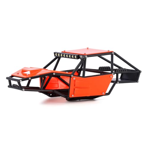 INJORA Rock Tarantula Nylon Buggy Karosserie Chassis Kit für TRX4M Upgrade 1/18 RC Crawler,Orange von INJORA