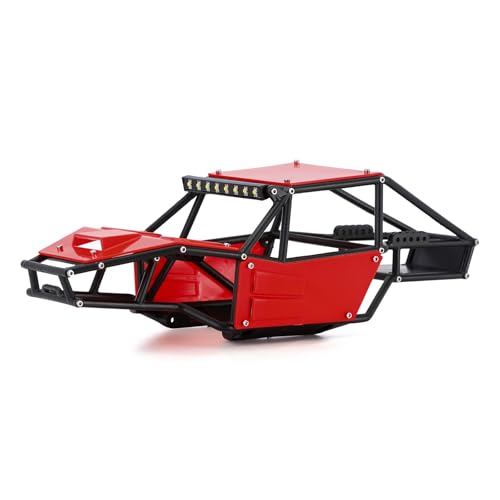 INJORA Rock Tarantula Nylon Buggy Karosserie Chassis Kit für TRX4M Upgrade 1/18 RC Crawler,rot von INJORA