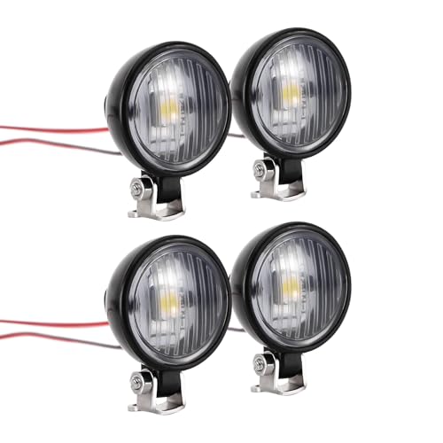 INJORA Runde LED-Leuchten mit Halterung für RC-Auto-Upgrade, 14,8mm von INJORA