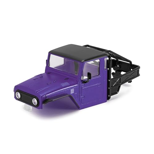 INJORA IR40 LKW-Karosserie mit Rohrkäfig für 1/18 TRX4M Defender Bronco Upgrade-Teil (Lila) von INJORA