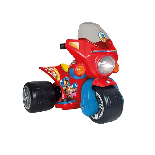 INJUSA - Elektromotorrad Paw Patrol Samurai, Kinder 1 bis 3 Jahre, 6V Batterie Quad, breite Räder, LED Lichter, Gaspedal, 3 km/h, Farbe Rot von INJUSA