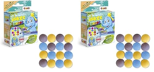 CRAZE INKEE Bath Drops - Badetabletten zum Farben Lernen, Badefarben für Kinder Badewanne - Badekugeln Kinder in Magenta, Gelb und Blau 43943, 1 Stück (2er Pack) von INKEE