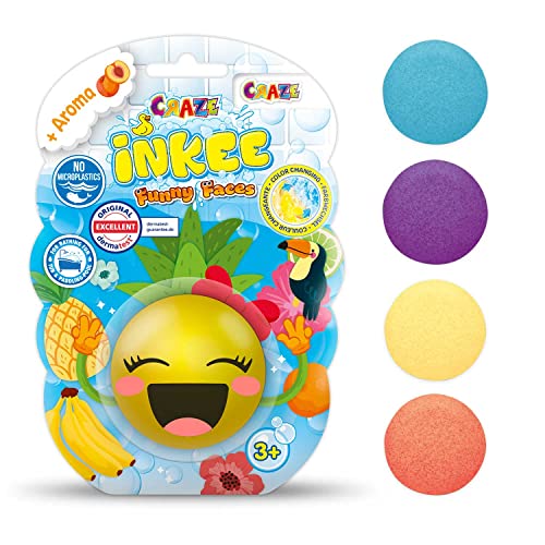 INKEE Craze Funny Faces Badekugeln 1x Emoji Badebombe Schaumbad Badekugeln lustige Badezusatz Kinder Badesalz für Kinder Badebomben für Baby Badewanne 22450 von INKEE