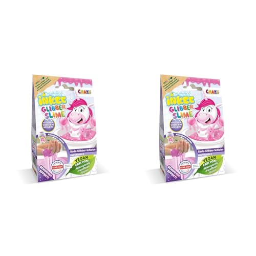 INKEE Bath Slime Unicorn | Bade-Glibber Schleim mit Vitamin E, pinkes Schleimpulver mit Bubble Gum Aroma, 100g Schleimpulver (Packung mit 2) von INKEE