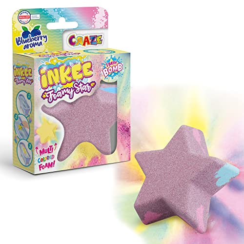 INKEE FOAMY STAR | Kinder Badebombe in Sternform, Badekugel mit Blaubeeraroma, 70g, Super Cremig INKEE FOAMY STAR | Kinder Badebombe in Sternform, Badekugel mit Blaubeeraroma, 70g, Super Cremig von INKEE