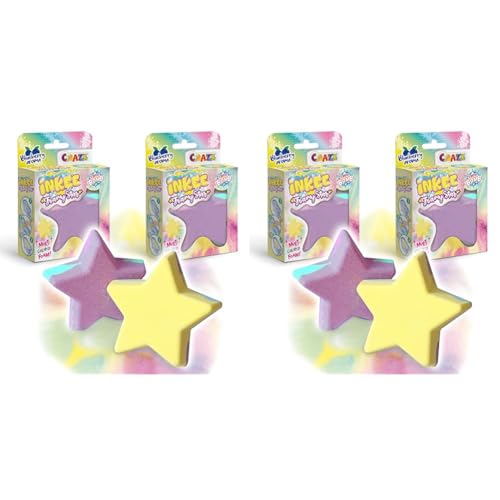 INKEE Foamy Star | 2er Set Badebomben Kinder in Sternform, Blaubeer-Duft Badekugeln, 2 Farben, super cremig (Packung mit 2) von INKEE