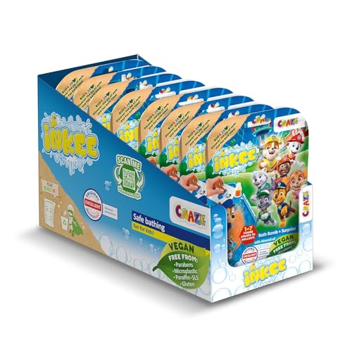 INKEE Surprise Paw Patrol - Badebomben Kinder mit Überraschung mit Cola-Gummi-Duft und Schaum-Effekt, Paw Patrol Spielzeug ab 3 Jahre für die Badewanne, 8 Stück INKEE Surprise Paw Patrol - Badebomben Kinder mit Überraschung mit Cola-Gummi-Duft und Schaum-Effekt, Paw Patrol Spielzeug ab 3 Jahre für die Badewanne, 8 Stück von INKEE