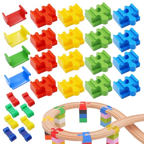 INNAL 28 Stück Holzeisenbahn Schienen Adapter Gleisverbinder Track Connectors Eisenbahn Holz Schienen Connectors Eisenbahn Spielzeug Zubehör aus Kunststoff Geeignet für Kinder Im Alter Von 3-7 INNAL 28 Stück Holzeisenbahn Schienen Adapter Gleisverbinder Track Connectors Eisenbahn Holz Schienen Connectors Eisenbahn Spielzeug Zubehör aus Kunststoff Geeignet für Kinder Im Alter Von 3-7 von INNAL