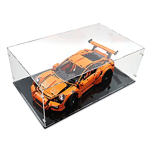 INNERSPACE Aussteller Vitrine für LEGO Ferrari Daytona SP3 BATMOBILE 1989 ECTO 1 BUGatti Modellbau Action Figur Sammelfigur 64 x 34 x 25 cm Crystal Plexiglas Anti-UV Skala 1:8 1/8 von INNERSPACE