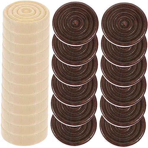 24 Stück Teiliges aus Holz für Schach und Dame Robuste Spielsteine Brettspiele aus Sicherem Holzmaterial für Familien und Freundesabende 24 Stück Teiliges aus Holz für Schach und Dame Robuste Spielsteine Brettspiele aus Sicherem Holzmaterial für Familien und Freundesabende von INOOMP