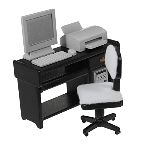 INOOMP 1satz Miniatur Büro Möbel Für Puppenhaus Enthält Schreibtisch Stuhl Computer Drucker Und Zubehör Fördert Kreativität Und Geschicklichkeit Geschenkidee Für Junge Mädchen INOOMP 1satz Miniatur Büro Möbel Für Puppenhaus Enthält Schreibtisch Stuhl Computer Drucker Und Zubehör Fördert Kreativität Und Geschicklichkeit Geschenkidee Für Junge Mädchen von INOOMP