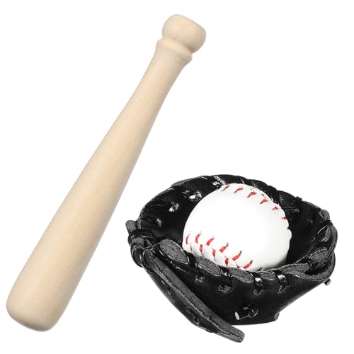 INOOMP 1satz Miniatur Baseball Mit Schläger Handschuh Und Dekorative Simulation Für Puppenhäuser Und Spielzeug Für Geburtstagsfeiern INOOMP 1satz Miniatur Baseball Mit Schläger Handschuh Und Dekorative Simulation Für Puppenhäuser Und Spielzeug Für Geburtstagsfeiern von INOOMP