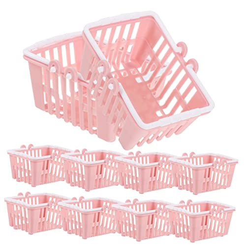 INOOMP 10 Stück Mini Einkaufskorb Miniaturkorb Modell Mini Handkorb Einkaufskorb Mini Korb Modellkorb Kleiner Handkorb Mini Supermarkt Handkorb Rosa Kunststoff INOOMP 10 Stück Mini Einkaufskorb Miniaturkorb Modell Mini Handkorb Einkaufskorb Mini Korb Modellkorb Kleiner Handkorb Mini Supermarkt Handkorb Rosa Kunststoff von INOOMP