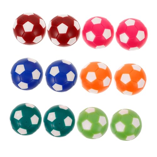 INOOMP 12 Stück Mini Fußballmaschine Fußball Tischspiel Fußbälle Tischfußballbälle Kickerball Tischkicker Zubehör Tischball Schreibtischspielbälle Kunststoff von INOOMP