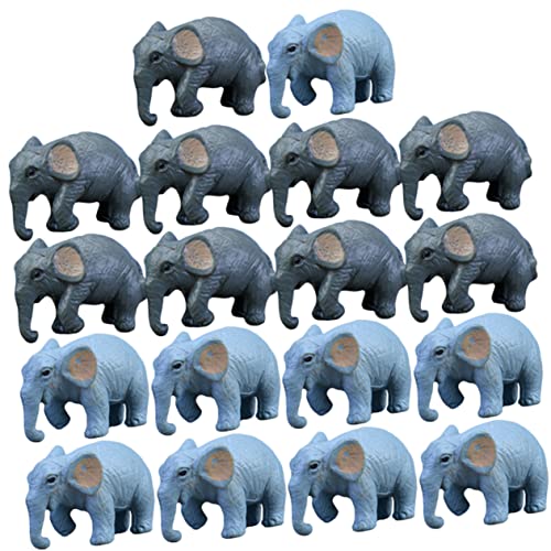 INOOMP 18 Stück Cartoon Simulations Elefant Winzige Spielzeuge Elefanten Partydekorationen Mini Stofftiere Figuren Mini Harztiere Elefanten Mittelstück Für Babyparty Mini von INOOMP