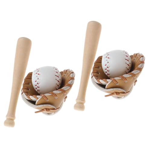 INOOMP 2sätze Mini Baseball Für Puppenhäuser Teiliges Zubehörset Mit Schläger Handschuh Und Miniatur-Spielzeug-Dekoration Für Und Geburtstagsfeiern INOOMP 2sätze Mini Baseball Für Puppenhäuser Teiliges Zubehörset Mit Schläger Handschuh Und Miniatur-Spielzeug-Dekoration Für Und Geburtstagsfeiern von INOOMP