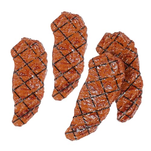 INOOMP 4stücke Simuliertes Steak Realistische Künstliche Roastbeef Modelle Für Dekoration Und Fotografie Mini Fake Für Küche Und Grill-Events INOOMP 4stücke Simuliertes Steak Realistische Künstliche Roastbeef Modelle Für Dekoration Und Fotografie Mini Fake Für Küche Und Grill-Events von INOOMP
