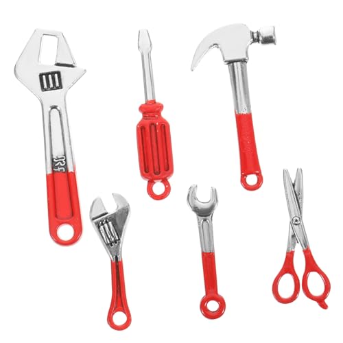 INOOMP 6 Stück Puppenwerkzeuge Miniatur Puppenhaus Mikro-Landschaftswerkzeug Mini-Hausreparaturwerkzeuge Mini-Wartungstool Reparaturwerkzeuge Mini Puppenreparaturwerkzeuge Legierung rot INOOMP 6 Stück Puppenwerkzeuge Miniatur Puppenhaus Mikro-Landschaftswerkzeug Mini-Hausreparaturwerkzeuge Mini-Wartungstool Reparaturwerkzeuge Mini Puppenreparaturwerkzeuge Legierung rot von INOOMP