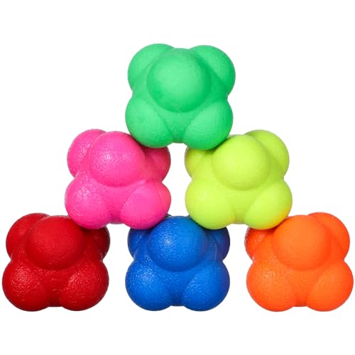 INOOMP 6Pcs Reaktionskugel Reaktionsreflexkugel Gummi -Reaktionskugel Training Kugel Fitnesskugel Für Alle Altersgruppen von INOOMP