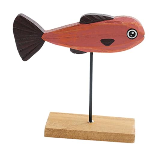 INOOMP Holz Fischmodell Dekoration Rote Schwanzfisch Figur Nautischer Stil Holzspielzeug Aquarium Tischdeko Meerjungfrau INOOMP Holz Fischmodell Dekoration Rote Schwanzfisch Figur Nautischer Stil Holzspielzeug Aquarium Tischdeko Meerjungfrau von INOOMP