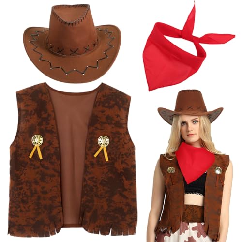 Inoomp Cowboy KostüM Set FüR Erwachsene Denim TanzkostüMe Mit Halstuch Ideal FüR Karneval Partys Und Themenveranstaltungen Inoomp Cowboy KostüM Set FüR Erwachsene Denim TanzkostüMe Mit Halstuch Ideal FüR Karneval Partys Und Themenveranstaltungen von INOOMP