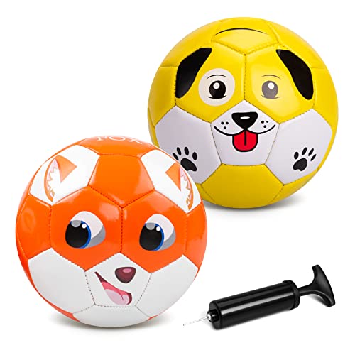 INPODAK 2Pack Fussball Kinder, Fußball Größe 2,Fußball für 2 3 4 5 6 Jahre alt, Mädchen Fussball, Kinderball Fußbälle, Innenbereich Außenbereich Garten Kinderspielzeug Ball INPODAK 2Pack Fussball Kinder, Fußball Größe 2,Fußball für 2 3 4 5 6 Jahre alt, Mädchen Fussball, Kinderball Fußbälle, Innenbereich Außenbereich Garten Kinderspielzeug Ball von INPODAK