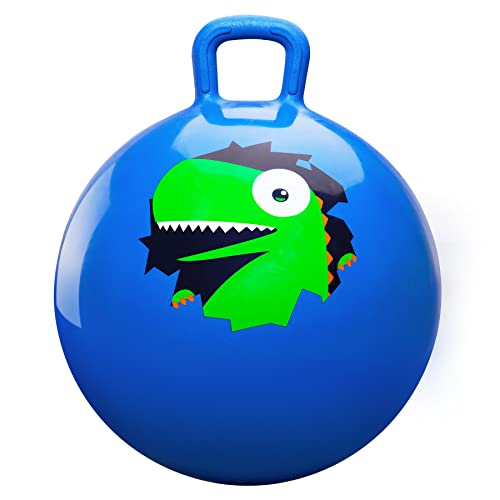 INPODAK Hüpfball für Kinder, 18 Zoll 45cm Blauer Dinosaurier Springball mit Griff,Hüpf bäll ab 3 4 5 6 Jahre,Hüpfball für Mädchen & Jungen ab 3 Jahre,Innenbereich Außenbereich springende Bälle INPODAK Hüpfball für Kinder, 18 Zoll 45cm Blauer Dinosaurier Springball mit Griff,Hüpf bäll ab 3 4 5 6 Jahre,Hüpfball für Mädchen & Jungen ab 3 Jahre,Innenbereich Außenbereich springende Bälle von INPODAK
