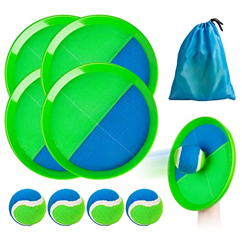 INPODAK Klettballspiel für Kinder,Wasserdicht Ballwurf und Fangspiel Set,Gartenspielzeug Outdoor Spiele für 3-12 Jahre,2er Set Strandbälle 4 Paddel & 4 Bälle,Sommer Strandspielset für Familien INPODAK Klettballspiel für Kinder,Wasserdicht Ballwurf und Fangspiel Set,Gartenspielzeug Outdoor Spiele für 3-12 Jahre,2er Set Strandbälle 4 Paddel & 4 Bälle,Sommer Strandspielset für Familien von INPODAK