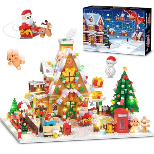 INSOON Adventskalender 2025 Lebkuchenhaus Mini Bauspielzeug mit Lichtern, 24-Tage Weihnachts Countdown Bauset mit Weihnachtsbaum Zug, Baustein Spielzeug Geschenk für Erwachsene Mädchen Jungen ab 10+ INSOON Adventskalender 2025 Lebkuchenhaus Mini Bauspielzeug mit Lichtern, 24-Tage Weihnachts Countdown Bauset mit Weihnachtsbaum Zug, Baustein Spielzeug Geschenk für Erwachsene Mädchen Jungen ab 10+ von INSOON