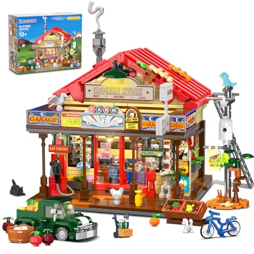 INSOON Landladen Bauset für Erwachsene mit LED Licht, 1709 Stück Vintage Gemischtwarenladen Haus Klemmbausteine, Architektur Modell Bauspielzeug für Damen Herren Jugendliche Jungen Mädchen ab 12+ INSOON Landladen Bauset für Erwachsene mit LED Licht, 1709 Stück Vintage Gemischtwarenladen Haus Klemmbausteine, Architektur Modell Bauspielzeug für Damen Herren Jugendliche Jungen Mädchen ab 12+ von INSOON
