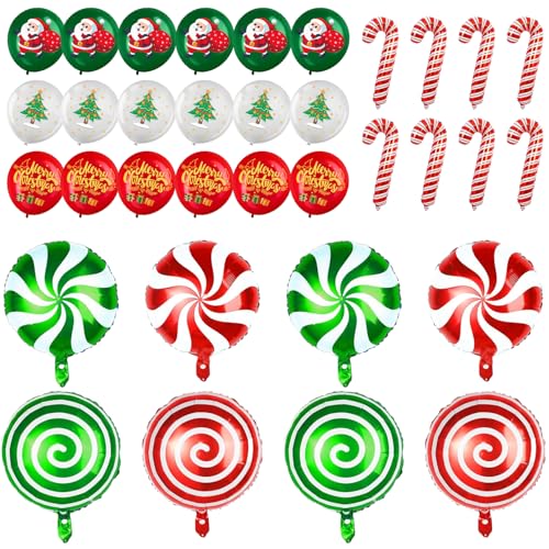 34 PCS Weihnachten Thema Ballon Weihnachten Folie Ballon von INSPIREYEE