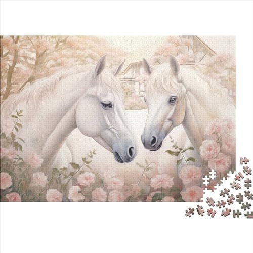 1000 Stück Horse Puzzles Für Erwachsene Impossible Puzzle 1000 Teiliges Puzzle Lernspiel Spielzeug Geschenk 300pcs (40x28cm) von INTCHE