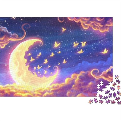 Aesthetic Starry Night Puzzle 1000 Teile Erwachsenenpuzzle Puzzle Holzpuzzle Geschicklichkeitsspiel Für Die Ganze Familie Intellektuelles 300pcs (40x28cm) von INTCHE