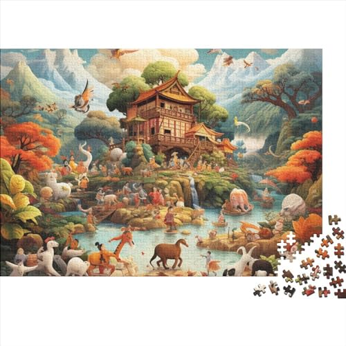 Animal World Puzzle 1000 Teile Erwachsene Puzzle DIY Jigsaw Puzzle Holzpuzzle Für Die Ganze Familie Intellektuelles Herausforderungsspiel 300pcs (40x28cm) von INTCHE