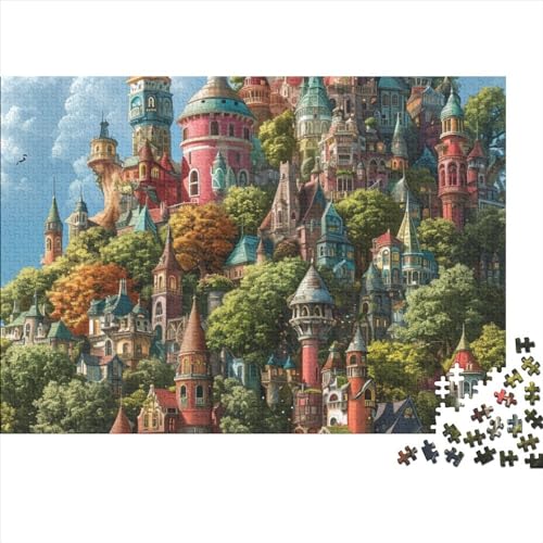 Cities and Towns Puzzle 1000 Teile Erwachsenenpuzzle Puzzle Holzpuzzle Geschicklichkeitsspiel Für Die Ganze Familie Intellektuelles 1000pcs (75x50cm) von INTCHE